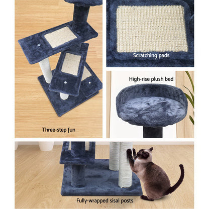 i.Pet Cat Tree 100cm Scratching Post Scratcher Tower Wood Condo House Trees Bed-Cat Trees-PEROZ Accessories