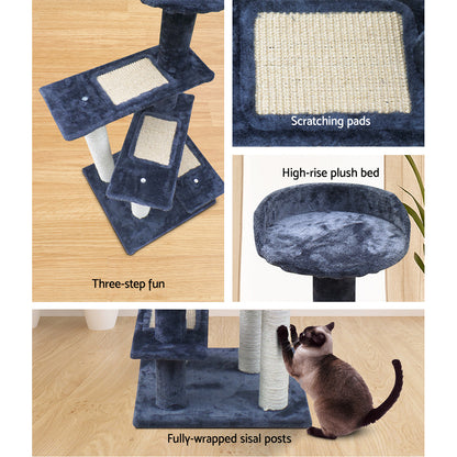 i.Pet Cat Tree 100cm Scratching Post Scratcher Tower Wood Condo House Trees Bed-Cat Trees-PEROZ Accessories