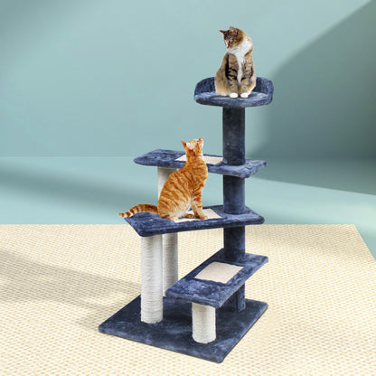 i.Pet Cat Tree 100cm Scratching Post Scratcher Tower Wood Condo House Trees Bed-Cat Trees-PEROZ Accessories