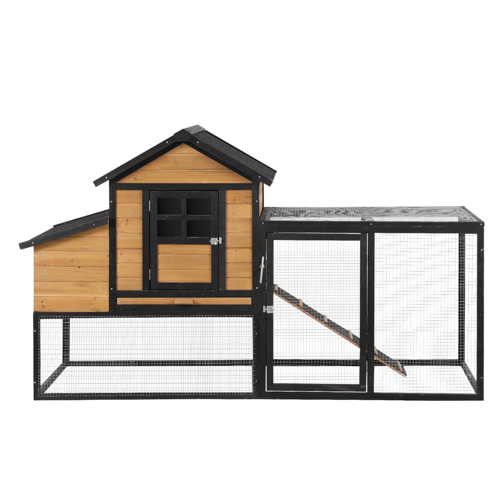 i.Pet Chicken Coop Rabbit Hutch Extra Large Wooden Run Cage Bunny House Outdoor-Pet Care &gt; Coops &amp; Hutches &gt; Small Animal Habitats &amp; Cages-PEROZ Accessories