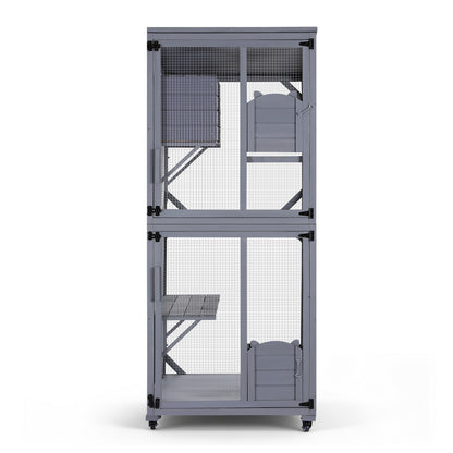 i.Pet Cat House Wooden 180cm Rabbit Hutch Pet Condo Small Dog Enclosure Cage-Pet Care &gt; Cat Supplies &gt; Cat Carriers &amp; Crates-PEROZ Accessories