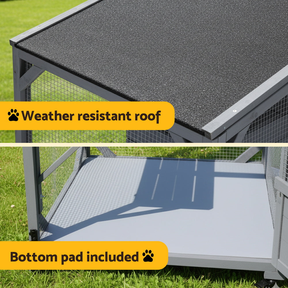 i.Pet Cat House Wooden 180cm Rabbit Hutch Pet Condo Small Dog Enclosure Cage-Pet Care &gt; Cat Supplies &gt; Cat Carriers &amp; Crates-PEROZ Accessories