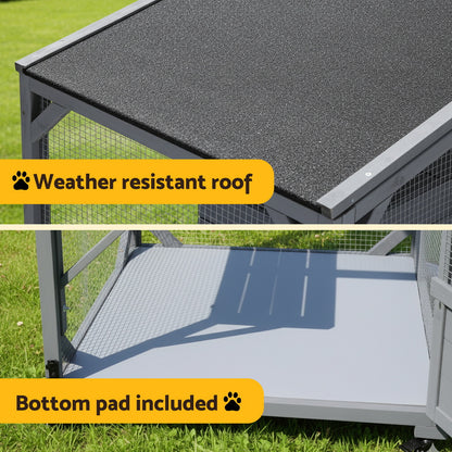 i.Pet Cat House Wooden 180cm Rabbit Hutch Pet Condo Small Dog Enclosure Cage-Pet Care &gt; Cat Supplies &gt; Cat Carriers &amp; Crates-PEROZ Accessories