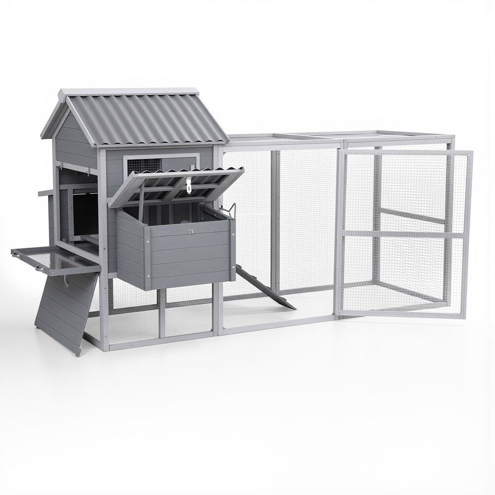 i.Pet Chicken Coop Rabbit Hutch Extra Large Wooden Run Bunny Cage Poultry House Outdoor-Pet Care &gt; Coops &amp; Hutches &gt; Small Animal Habitats &amp; Cages-PEROZ Accessories