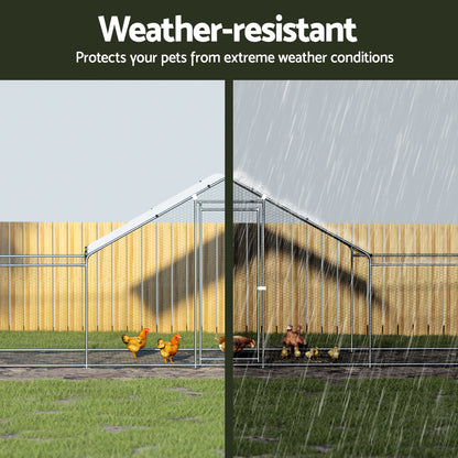 i.Pet Chicken Coop Cage Run Rabbit Hutch Large Walk In Hen House Cover 7mx2mx2m-Pet Care &gt; Coops &amp; Hutches &gt; Small Animal Habitats &amp; Cages-PEROZ Accessories