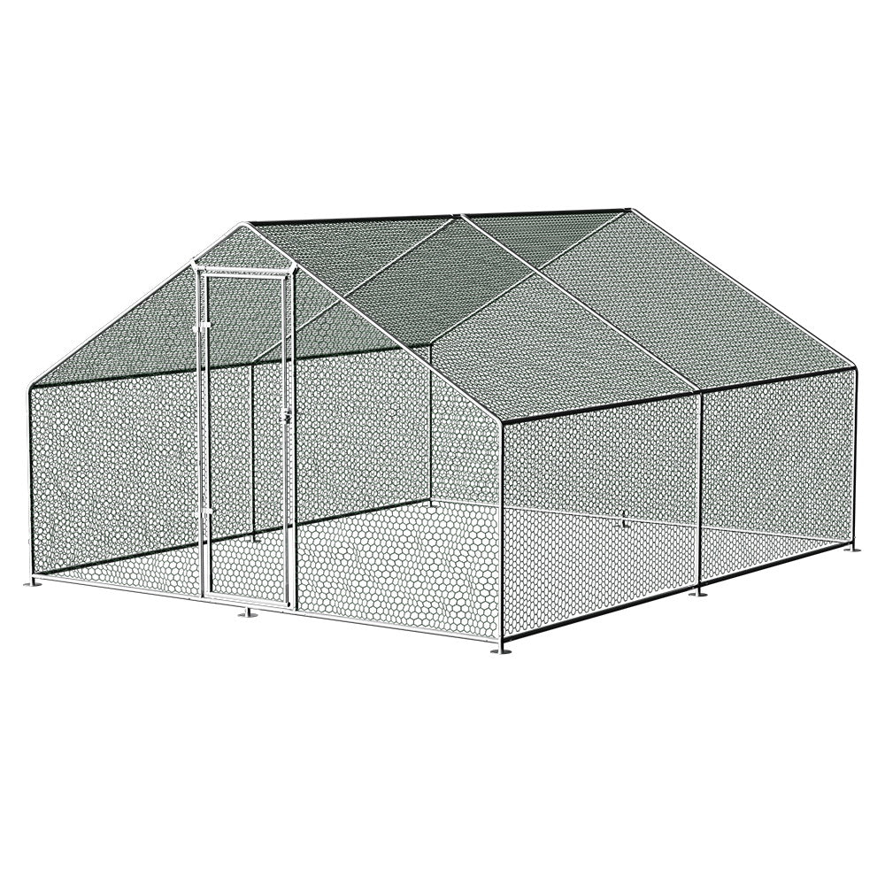 i.Pet Chicken Coop Cage 3x4x2m Galvanised Steel-Pet Care &gt; Coops &amp; Hutches &gt; Coop &amp; Hutch Accessories-PEROZ Accessories