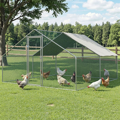 i.Pet Chicken Coop Cage 3x4x2m Galvanised Steel-Pet Care > Coops &amp; Hutches > Coop &amp; Hutch Accessories-PEROZ Accessories