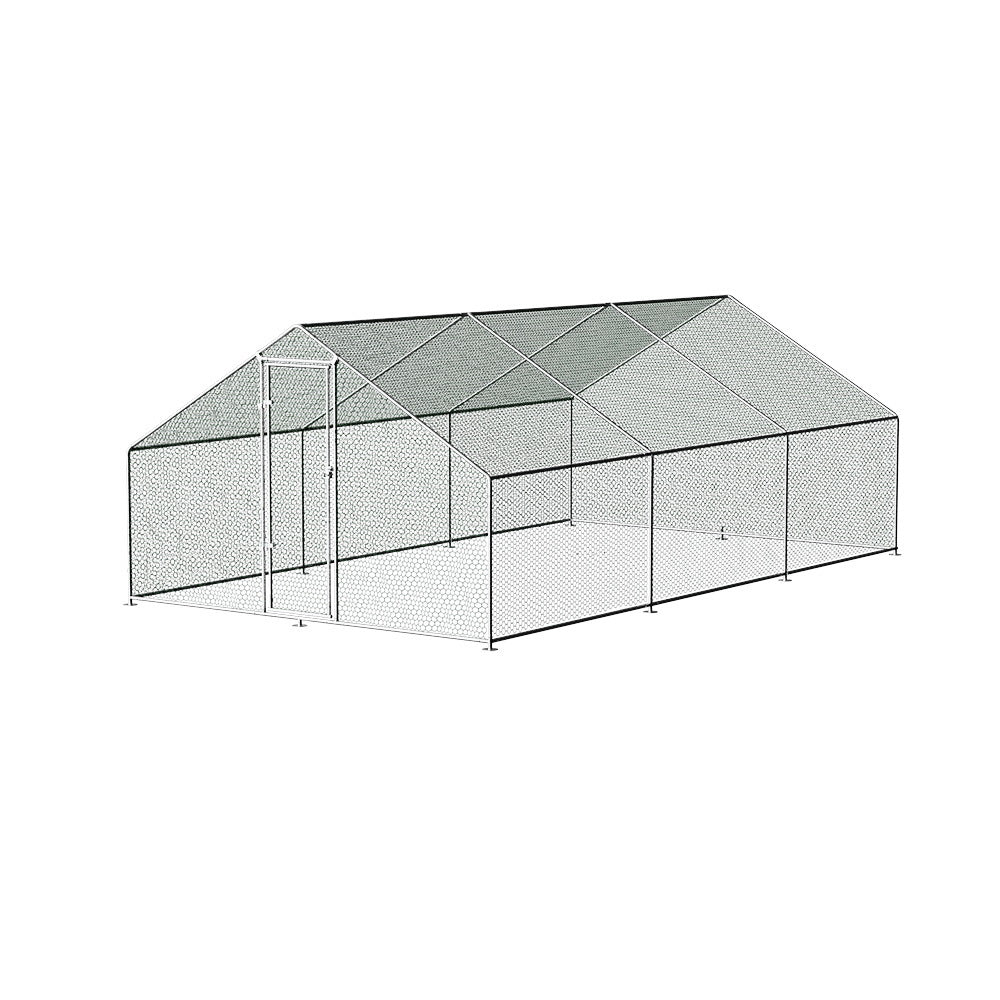 i.Pet Chicken Coop Cage 3x6x2m Galvanised Steel-Pet Care &gt; Coops &amp; Hutches &gt; Coop &amp; Hutch Accessories-PEROZ Accessories