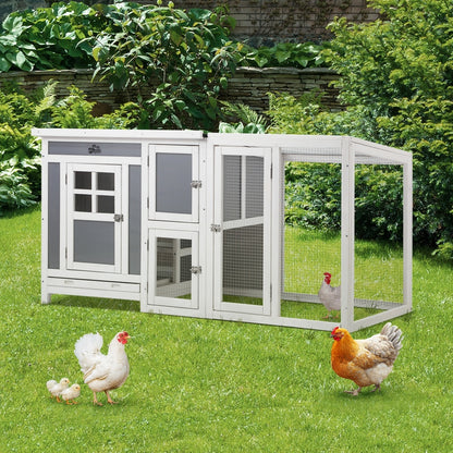 Alopet Chicken Coop Rabbit Hutch Wooden Cage Double Hatch-Wooden Hutch-PEROZ Accessories