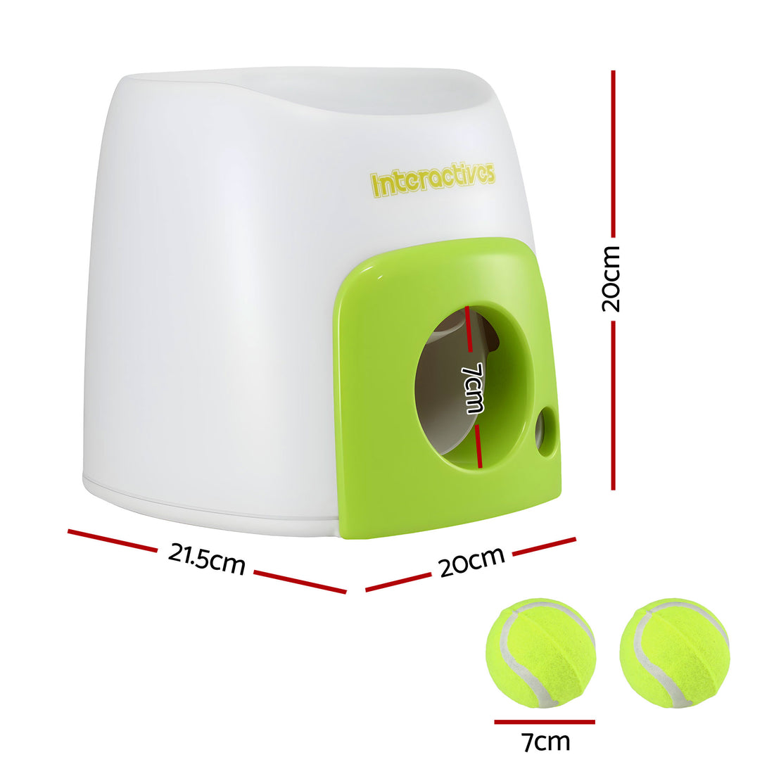 i.Pet 2-in-1 Dog Ball Launcher &amp; Treat Dispenser with 2 Balls Green-Pet Care > Toys > Dog Toys-PEROZ Accessories