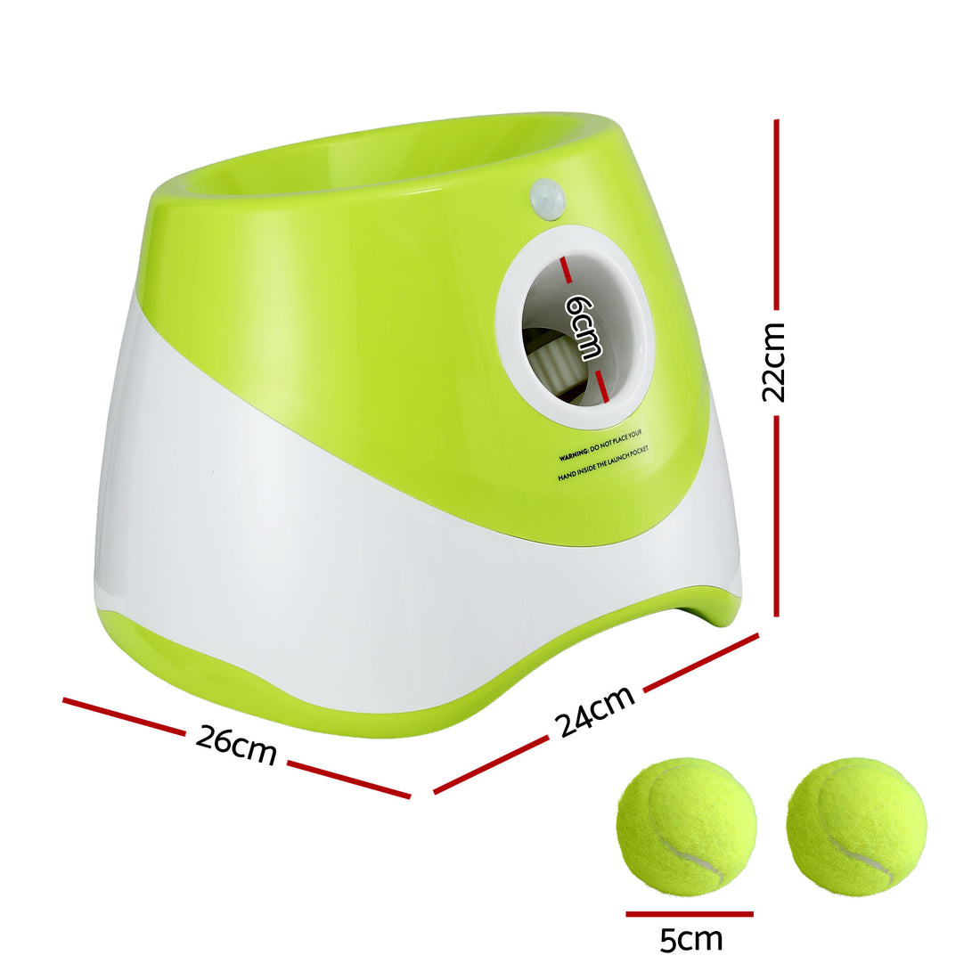 i.Pet Dog Ball Launcher Thrower with 6 Balls &amp; 3/6/9m Launch Distances Green-Pet Care > Toys > Dog Toys-PEROZ Accessories