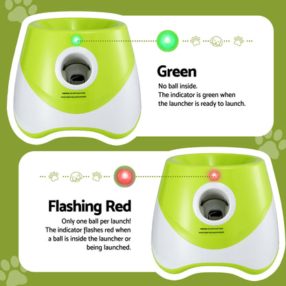 i.Pet Dog Ball Launcher Thrower with 6 Balls &amp; 3/6/9m Launch Distances Green-Pet Care > Toys > Dog Toys-PEROZ Accessories