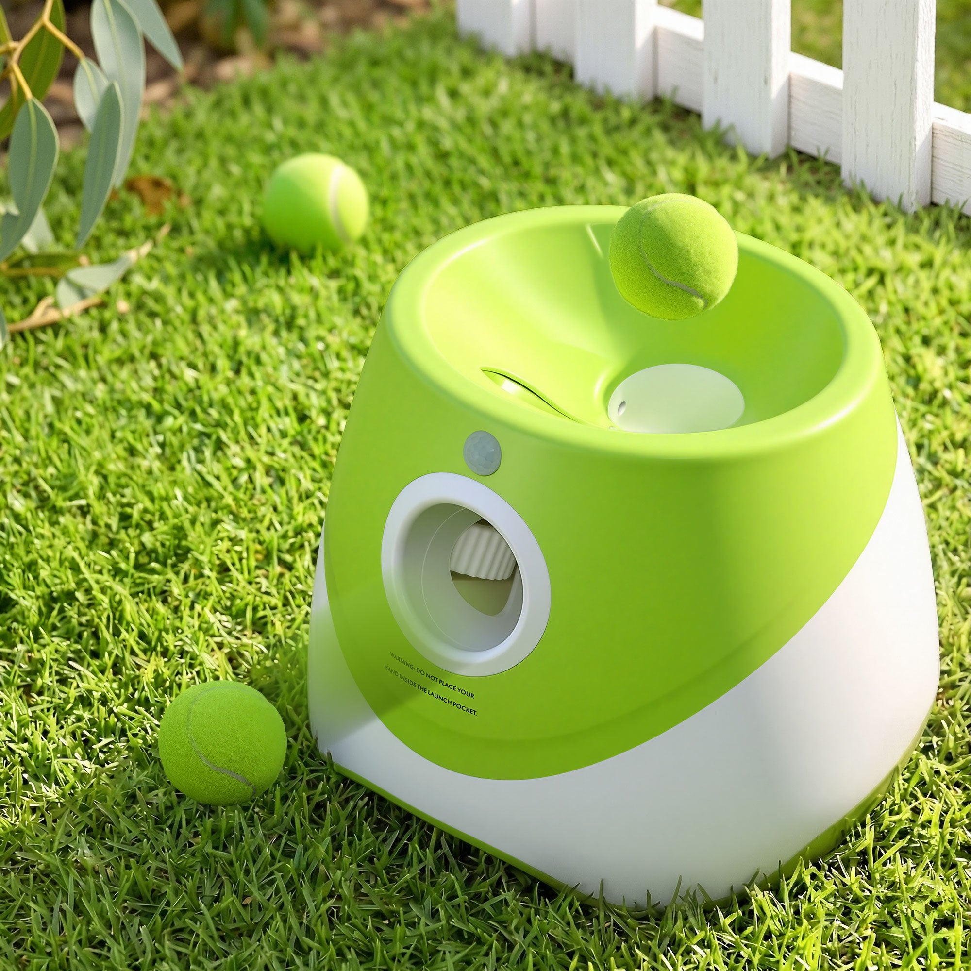 i.Pet Dog Ball Launcher Thrower with 6 Balls &amp; 3/6/9m Launch Distances Green-Pet Care > Toys > Dog Toys-PEROZ Accessories