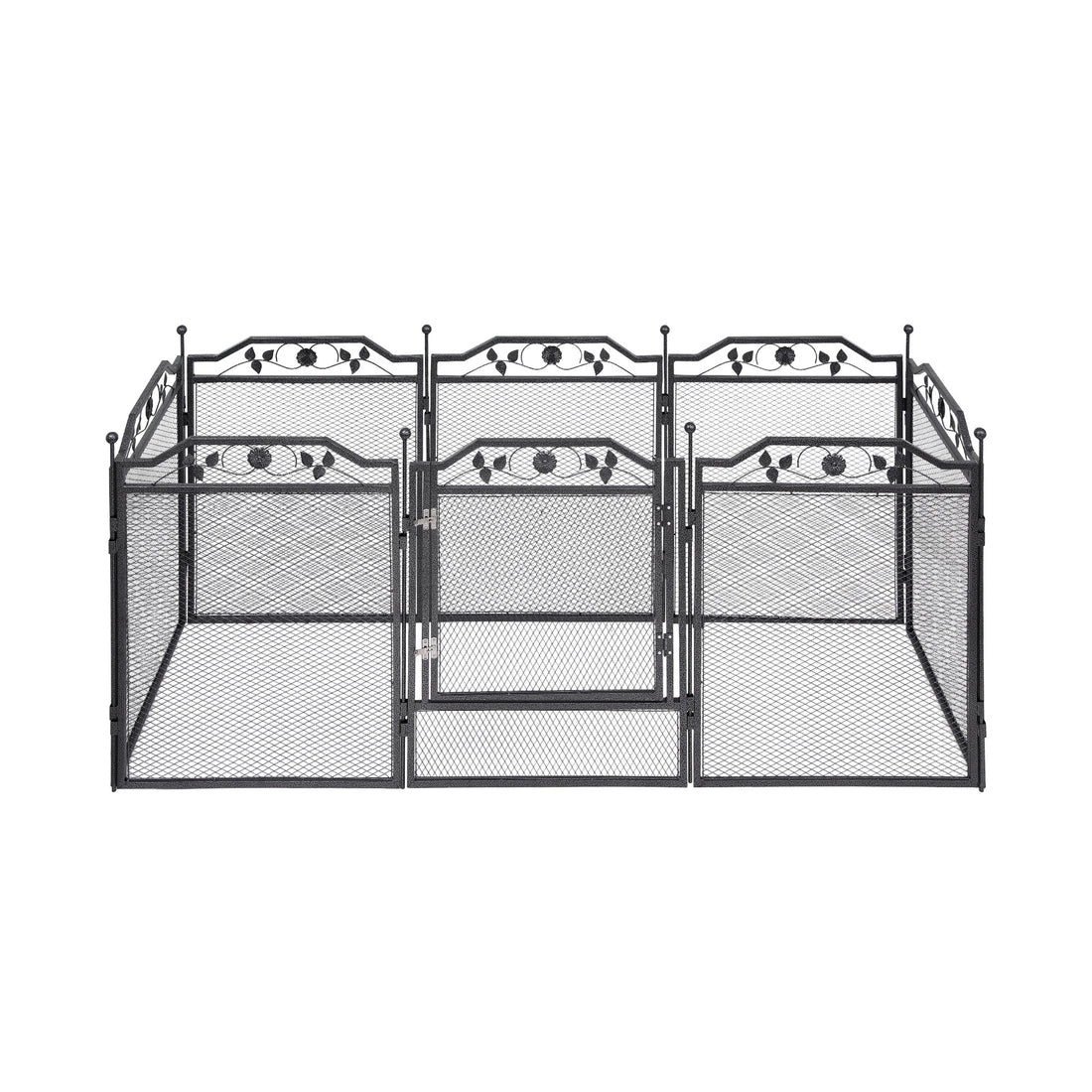 i.Pet Pet Dog Playpen Heavy-Duty Enclosure Multi-Configuration Indoor Outdoor Black-Pet Care > Dog Supplies > Dog Playpens &amp; Gates-PEROZ Accessories