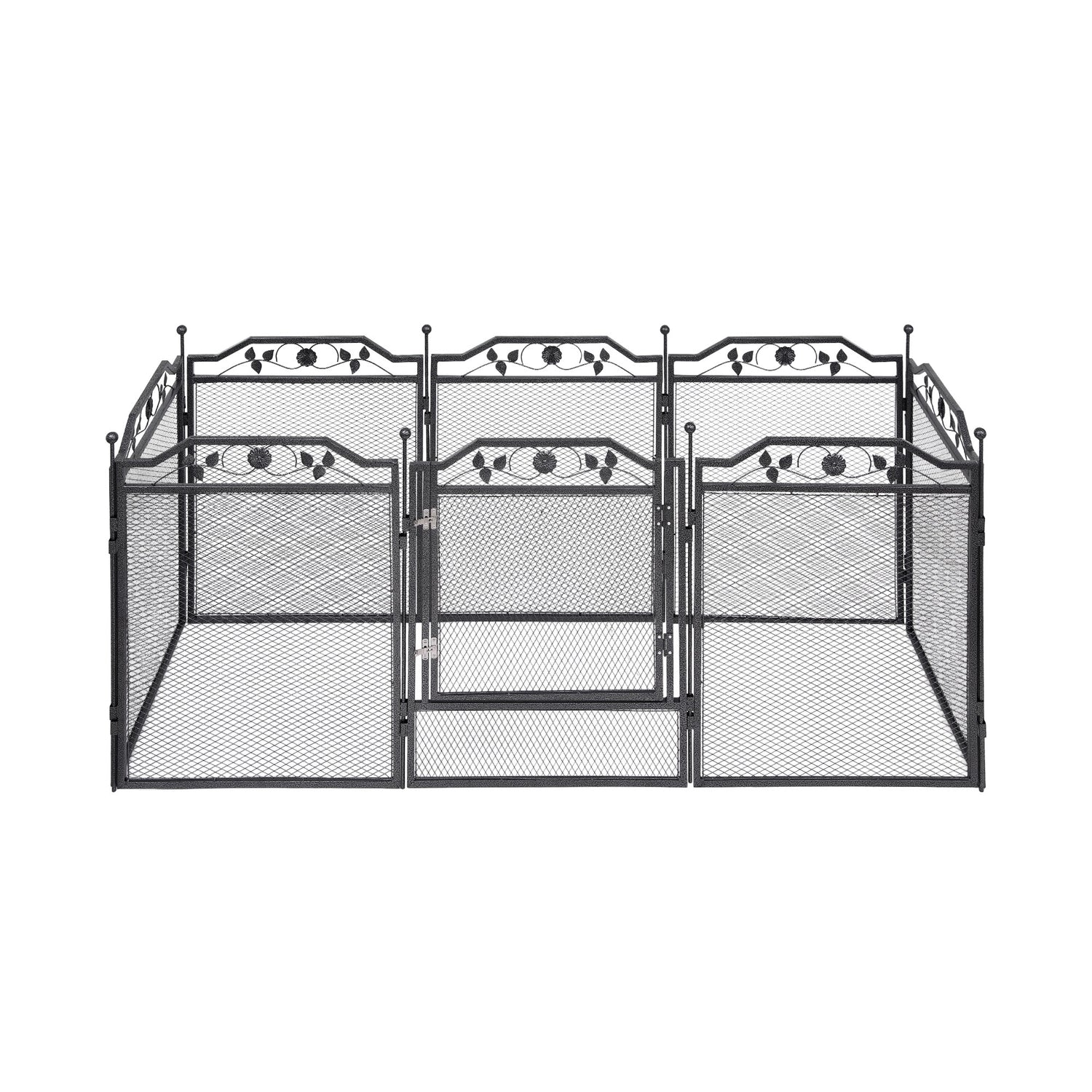 i.Pet Pet Dog Playpen Heavy-Duty Enclosure Multi-Configuration Indoor Outdoor Black-Pet Care > Dog Supplies > Dog Playpens &amp; Gates-PEROZ Accessories