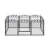 i.Pet Pet Dog Playpen Heavy-Duty Enclosure Multi-Configuration Indoor Outdoor Black-Pet Care > Dog Supplies > Dog Playpens & Gates-PEROZ Accessories