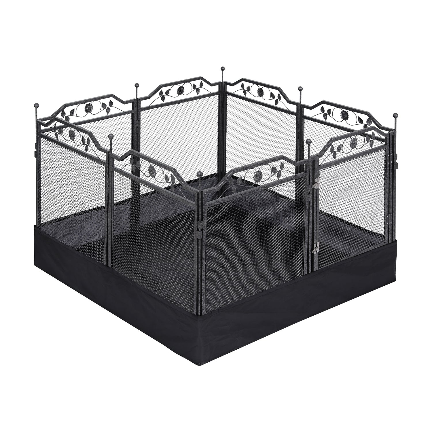 i.Pet Pet Dog Playpen Heavy-Duty Enclosure Multi-Configuration Indoor Outdoor Black-Pet Care > Dog Supplies > Dog Playpens &amp; Gates-PEROZ Accessories