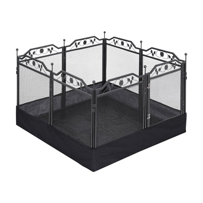 i.Pet Pet Dog Playpen Heavy-Duty Enclosure Multi-Configuration Indoor Outdoor Black-Pet Care > Dog Supplies > Dog Playpens &amp; Gates-PEROZ Accessories