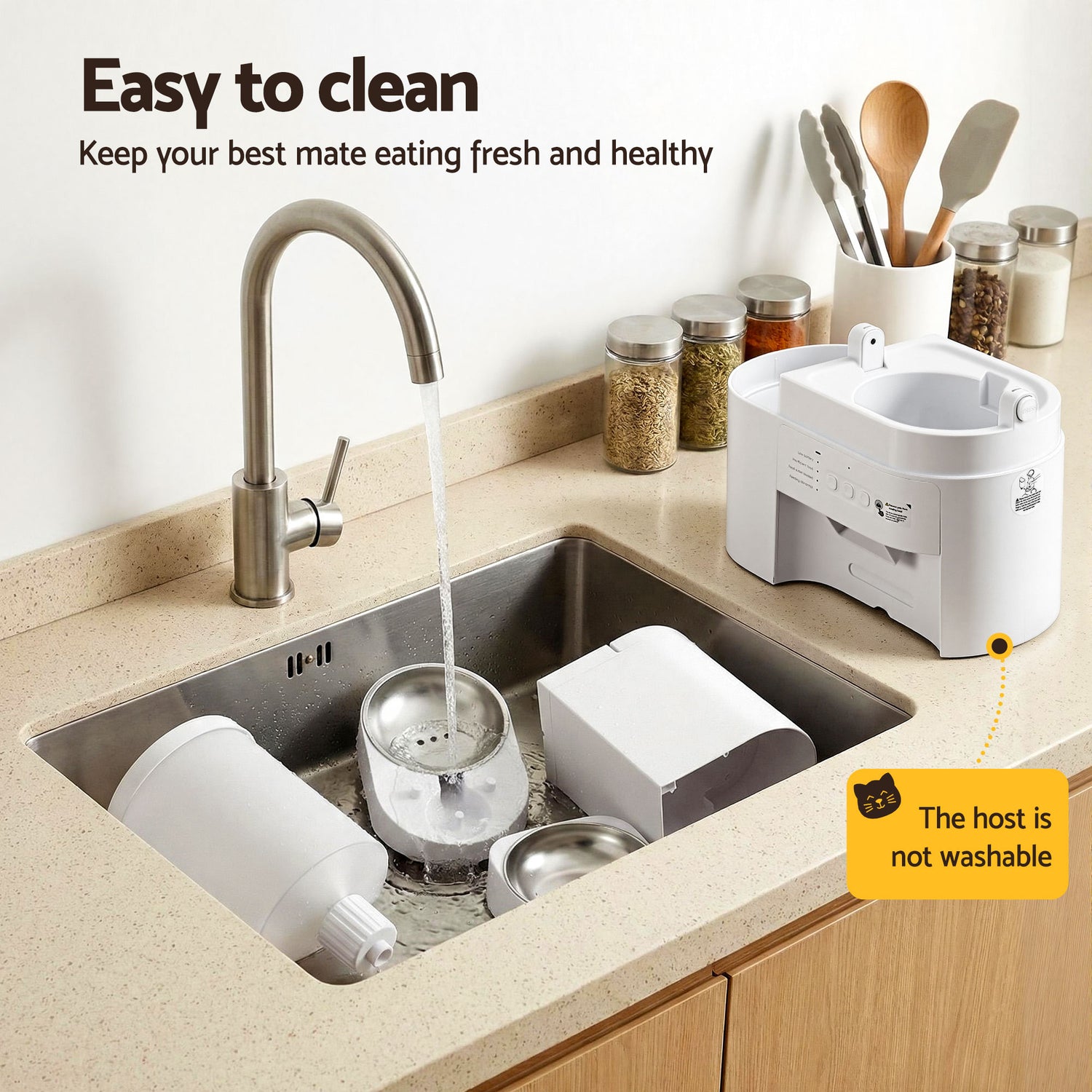 i.Pet Automatic Pet Feeder Water Dispenser 2-in-1 Smart WiFi Dog Cat Food 4L-Pet Care > Cat Supplies > Cat Bowls, Feeders &amp; Waterers-PEROZ Accessories
