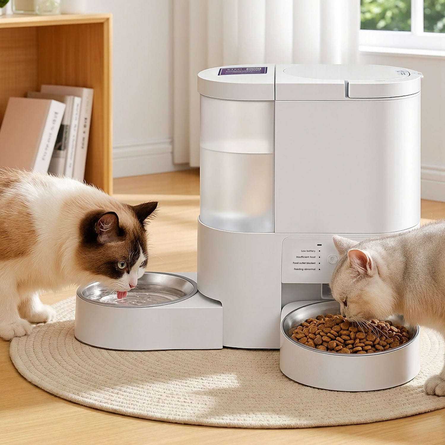 i.Pet Automatic Pet Feeder Water Dispenser 2-in-1 Smart WiFi Dog Cat Food 4L-Pet Care > Cat Supplies > Cat Bowls, Feeders &amp; Waterers-PEROZ Accessories
