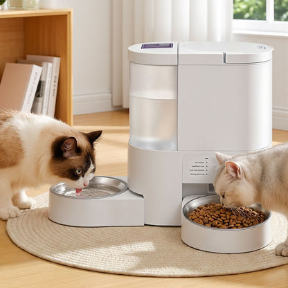 i.Pet Automatic Pet Feeder Water Dispenser 2-in-1 Smart WiFi Dog Cat Food 4L-Pet Care > Cat Supplies > Cat Bowls, Feeders &amp; Waterers-PEROZ Accessories