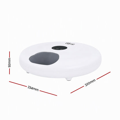 i.Pet Automatic Cat Feeder Wet &amp; Dry Food 6 Compartments Per 150ml WiFi White-Pet Care > Cat Supplies > Cat Bowls, Feeders &amp; Waterers-PEROZ Accessories