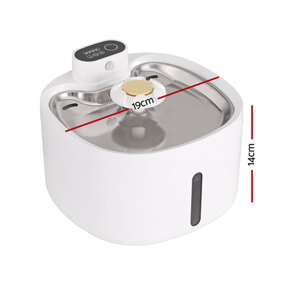 i.Pet Pet Water Fountain Feeder Dispenser Filter Dog Cat Drinking Automatic 2.6L-Pet Care &gt; Cat Supplies &gt; Cat Bowls, Feeders &amp; Waterers-PEROZ Accessories