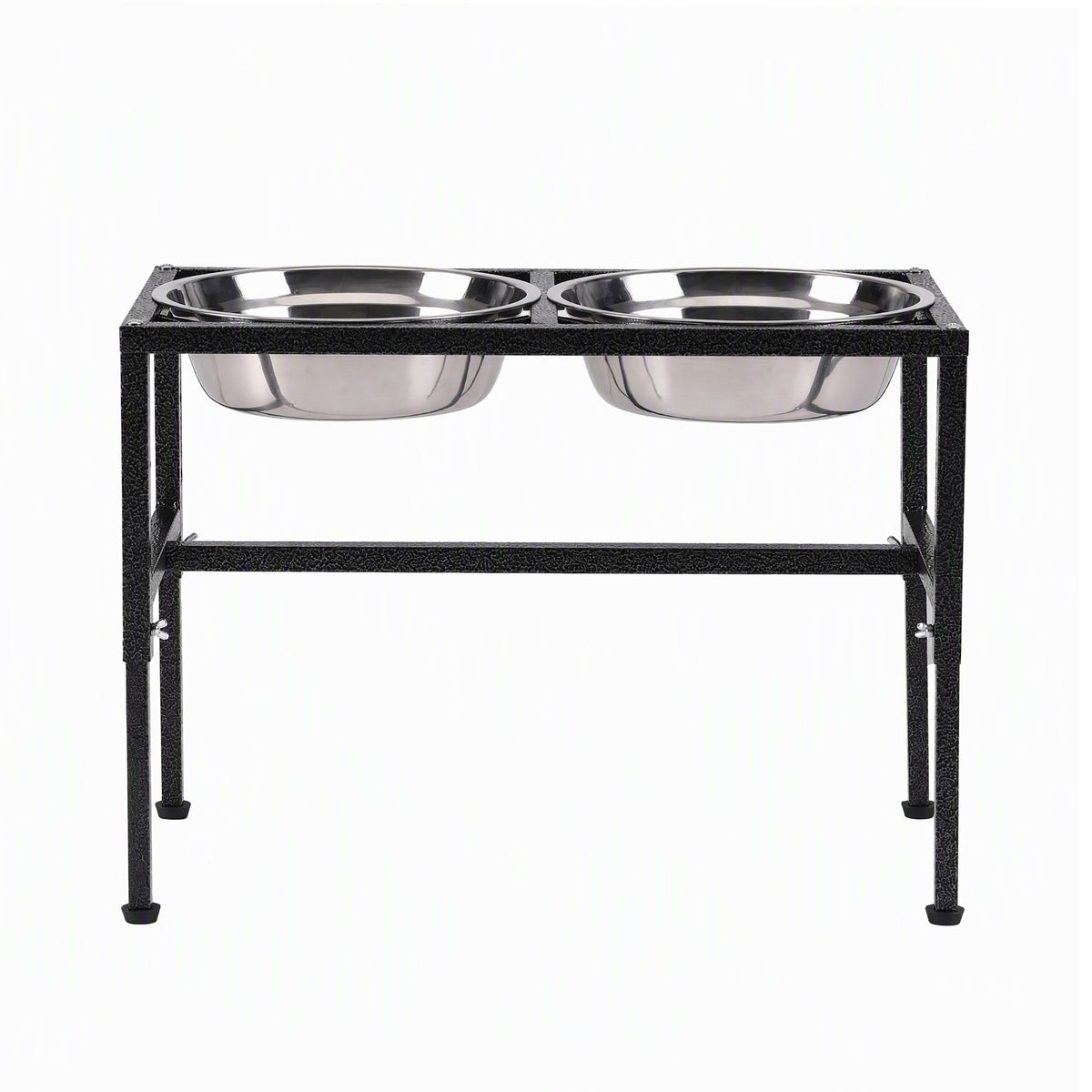 i.Pet Dog Pet Feeder Raised Stand with 2 Stainless Steel Bowls Adjustable Height