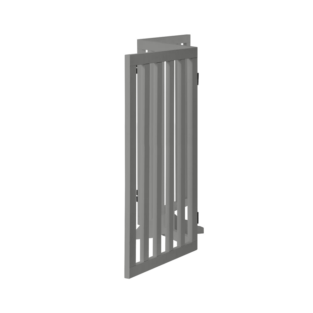 Alopet Wooden Pet Gate Dog Fence 3 Panels 80cm Grey-Pet Fence-PEROZ Accessories