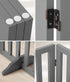 Alopet Wooden Pet Gate Dog Fence 3 Panels 80cm Grey-Pet Fence-PEROZ Accessories