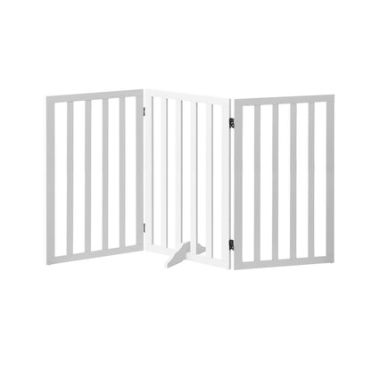 Alopet Wooden Pet Gate Security Door 3-Panel 80cm-Pet Fence-PEROZ Accessories
