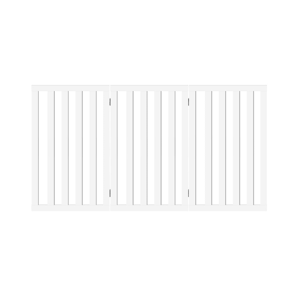 Alopet Wooden Pet Gate Security Door 3-Panel 80cm-Pet Fence-PEROZ Accessories