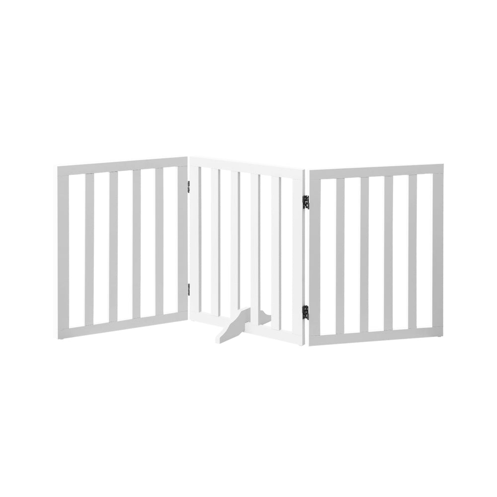 Alopet Wooden Pet Gate Dog Fence Safety Stair Barrier Security Door 3 Panels-Dog Fence-PEROZ Accessories