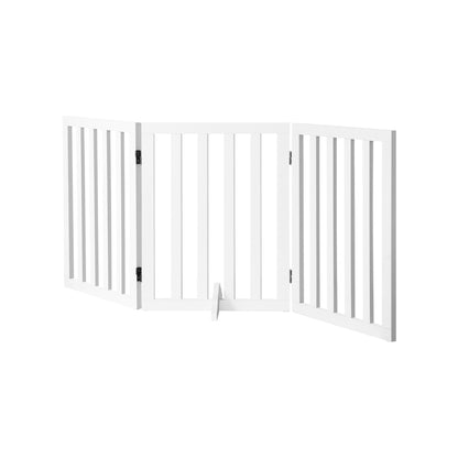 Alopet Wooden Pet Gate Dog Fence Safety Stair Barrier Security Door 3 Panels-Dog Fence-PEROZ Accessories