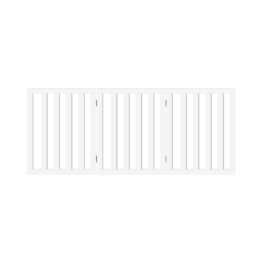Alopet Wooden Pet Gate Dog Fence Safety Stair Barrier Security Door 3 Panels-Dog Fence-PEROZ Accessories