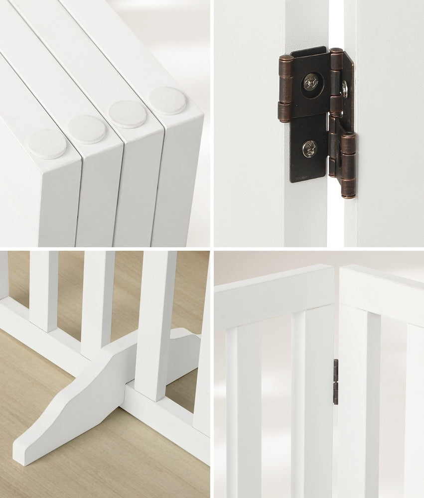 Alopet Wooden Pet Gate Security Door 4-Panel 80cm-Pet Fence-PEROZ Accessories