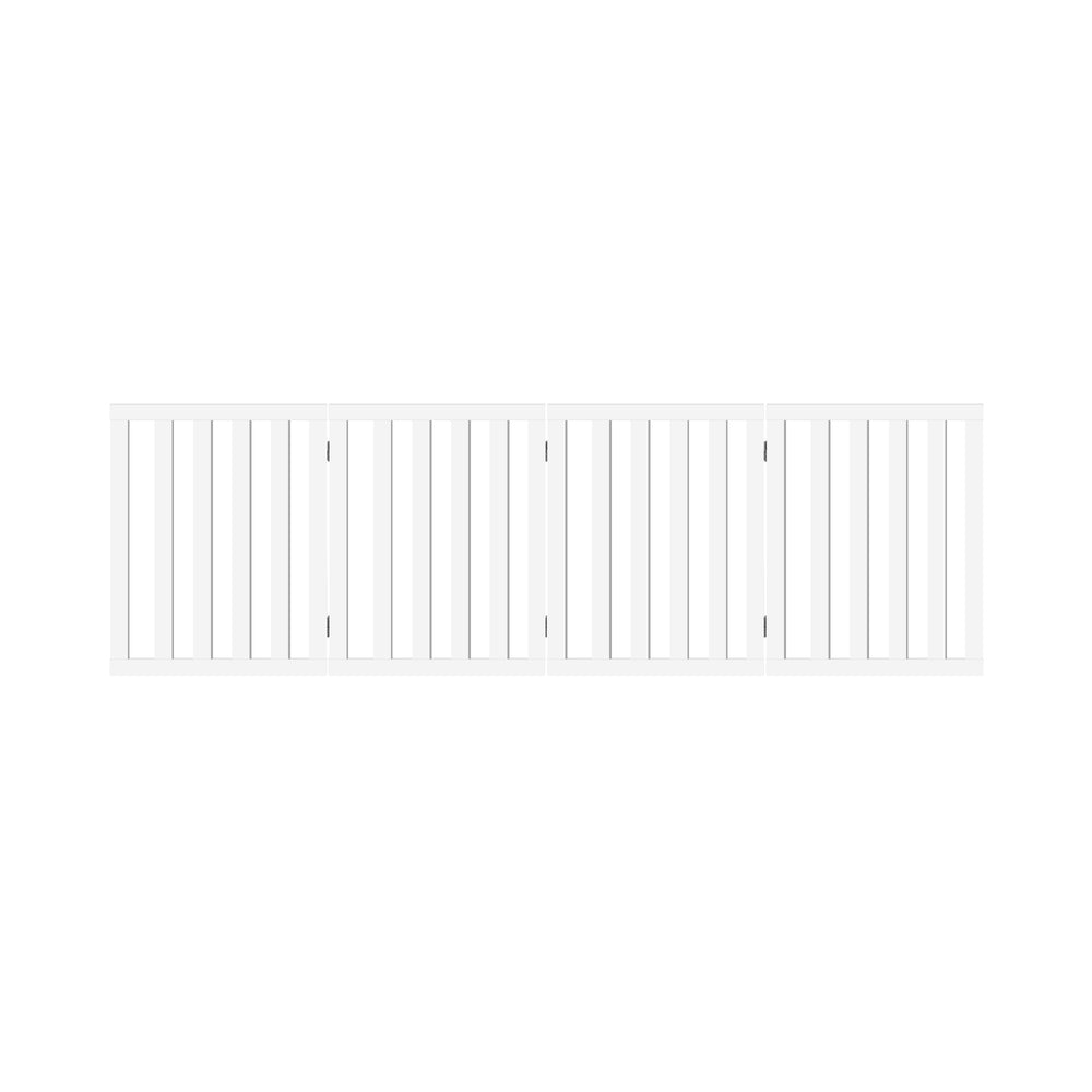 Alopet Wooden Pet Gate Dog Fence Safety Stair Barrier Security Door 4 Panels-Dog Fence-PEROZ Accessories