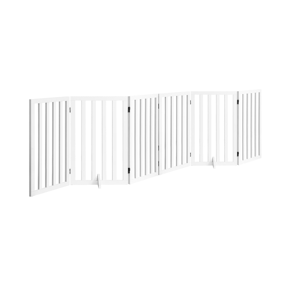 Alopet Wooden Pet Gate Security Door 6-Panel 80cm-Pet Fence-PEROZ Accessories