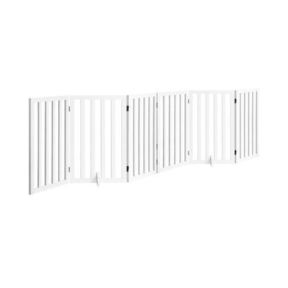 Alopet Wooden Pet Gate Security Door 6-Panel 80cm-Pet Fence-PEROZ Accessories