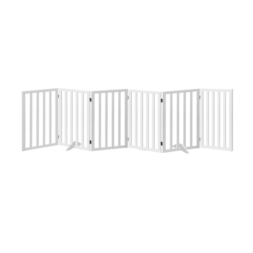 Alopet Wooden Pet Gate Security Door 6-Panel 80cm-Pet Fence-PEROZ Accessories