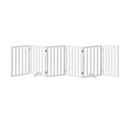 Alopet Wooden Pet Gate Security Door 6-Panel 80cm-Pet Fence-PEROZ Accessories