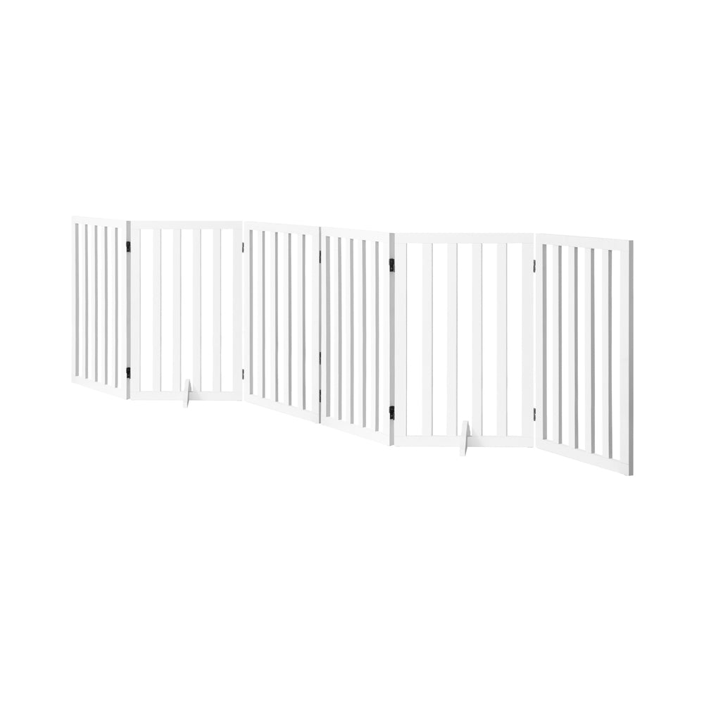 Alopet Wooden Pet Gate Security Door 6-Panel 80cm-Pet Fence-PEROZ Accessories