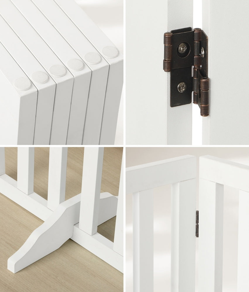Alopet Wooden Pet Gate Security Door 6-Panel 80cm-Pet Fence-PEROZ Accessories