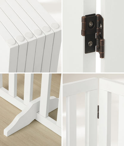 Alopet Wooden Pet Gate Security Door 6-Panel 80cm-Pet Fence-PEROZ Accessories