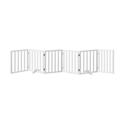 Alopet Wooden Pet Gate Dog Fence Safety Stair Barrier Security Door 6 Panels-Dog Fence-PEROZ Accessories