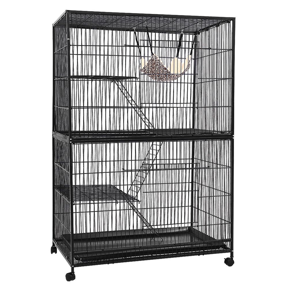 i.Pet Rabbit Cage 142cm Hutch 4 Level Bird Guinea Pig Ferret-Pet Care > Bird-PEROZ Accessories