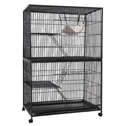 i.Pet Rabbit Cage 142cm Hutch 4 Level Bird Guinea Pig Ferret-Pet Care > Bird-PEROZ Accessories