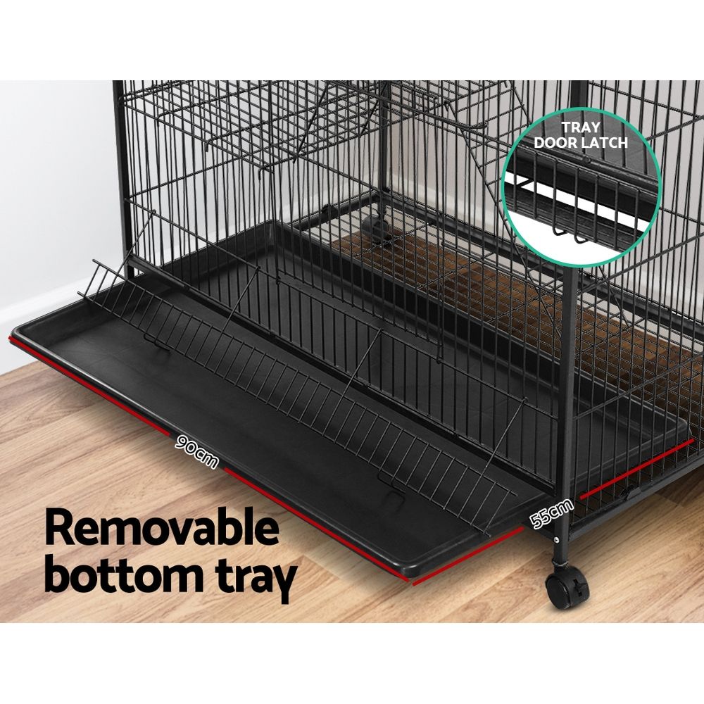i.Pet Rabbit Cage 142cm Hutch 4 Level Bird Guinea Pig Ferret-Pet Care > Bird-PEROZ Accessories