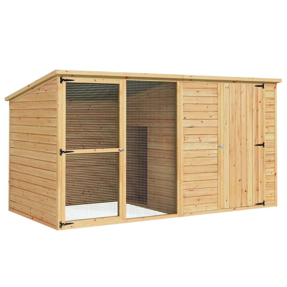 i.Pet Dog Kennel Extra Large 2.28M Wooden House Bed Outdoor Pet Puppy Cabin Log-Pet Care &gt; Dog Supplies &gt; Dog Kennels-PEROZ Accessories