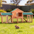i.Pet Chicken Coop Rabbit Hutch 220cm x 44cm x 84cm Large Chicken Coop Run Wooden Outdoor Cage House-Pet Care > Coops & Hutches-PEROZ Accessories